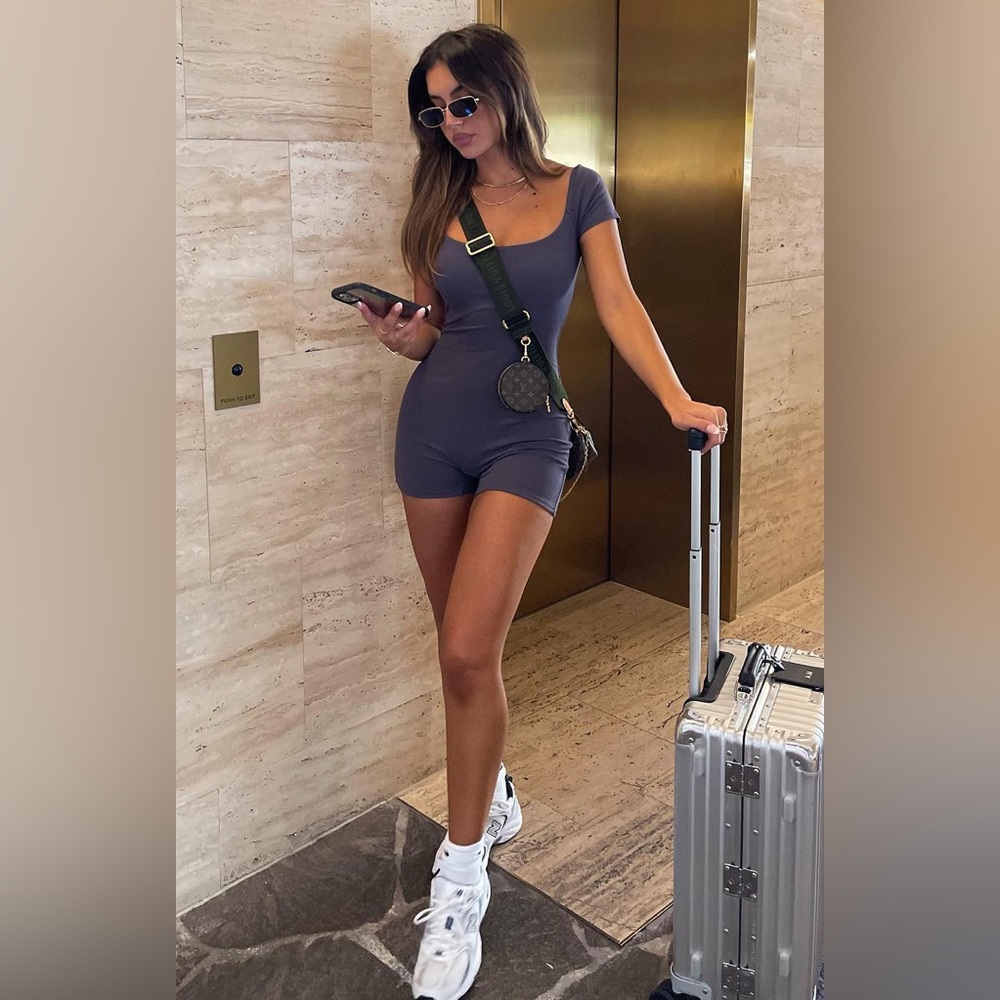 NWT Places To Be Playsuit in Charcoal